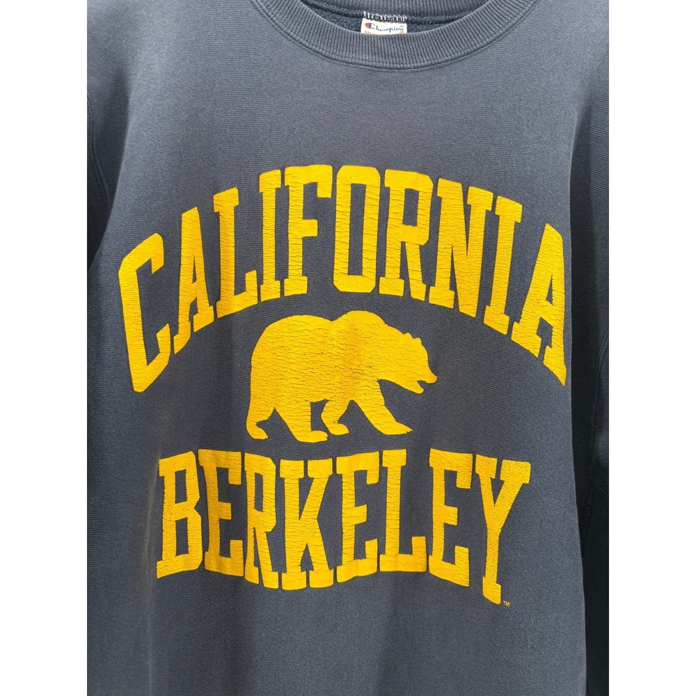 Champion Reverse Weave Sweatshirt Mens Blue Graphic Berkeley California Bear 2XL